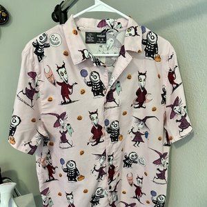 Cakeworthy Nightmare before Christmas Trick Or Treaters Button Up Shirt
